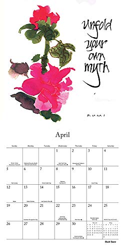 Live with Intention 2020 12 x 12 Inch Monthly Square Wall Calendar by Brush Dance, Art Paintings Inspiration Motivation - Thumbnail 2