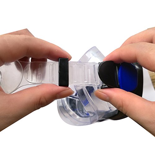 Qishi’s Silicone Swimming Goggles Anti-water Anti-fog for Adult (blue)