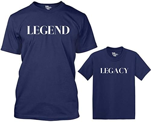 and Son Shirts Dad Legend/Legacy Matching Toddler Men S T Shirt Men Tshirt Shirt Bears Tee 5t Smalls Baby Young Bigge Match T Big Friend Best Mix Shorts Bear for Father Friends Black Little T Shirts