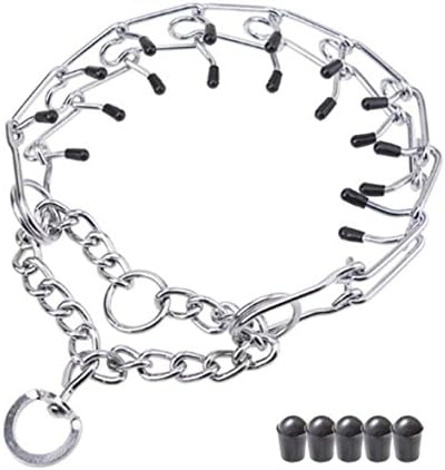 GAITY PET Dog Prong Collar, Ultra-Plus Prong Training Collar, Stainless Steel with Silver Plating, Available in 4 sizes - S, M, L, XL for Samll Medium Large Dogs.(M - 3.0mm50cm)