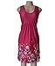 AELSON Womens Summer Casual Sleeveless Mini Printed Vest Dresses Rose