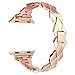 Kwlet Compatible with Rose Gold Apple Watch Band 38mm Metal Stainless Steel Designer Band Unique Luxury Pretty Band Replacement for 40mm Apple Watch Band Rose Gold Series 4 3 2 1