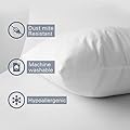 Edow Throw Pillow Inserts, Set of 2 Hypoallergenic Down Alternative Polyester Square Form Decorative Pillow, Cushion,Sham Stuffer. (White, 20x20)