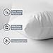 EDOW Throw Pillow Insert, Set of 2 Down Alternative Polyester Decorative Pillow, Cushion,Sham Stuffer. (White, 12x20)