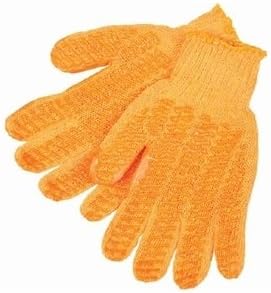 Memphis 9675MM Orange Honey Grip String Knit Gloves Size Medium (12 Pair)