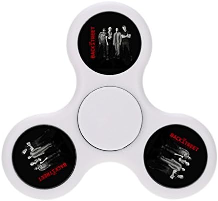 Tri-Fidget Spinner (Boys/Backstreet) Logo New Style Present High Speed Relieve Anxiety Focus Stress Boredom For Autism Children Adults Boys Girls-White