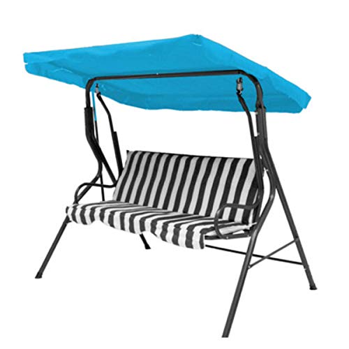 Hollywoodschaukel für 2/3-Sitzer, UV-Schutz, Ersatzbezug für Garten und Terrasse (Größe: L; Farbe: Himmelblau)