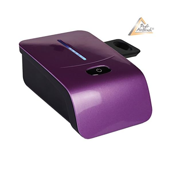 AMUR Profi AirBrush Set Carry IV-TC Violett - Airbrush Kompressor mit Sensor-Touch-Control-Technologie/AIRBRUSHPISTOLE SINGLE ACTION 208D mit 0,4mm Nadel/DÃ¼se – Bild 4