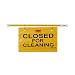 Rubbermaid Commercial Extend-to-Fit "Closed For Cleaning" Hanging Doorway Safety Sign, Yellow (FG9S1500YEL) primary