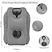 Ralthy Inflatable Travel Pillow, Portable Airplane Pillow Multifunctional Neck and Head Support Lap Pillow for Airplanes Trains Buses and Office Napping (Gray)