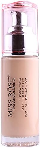 MISS ROSE Concealer Makeup Liquid Foundation Moisturizing Waterproof Sweatproof BB Cream Bright Skin, Light, Full-coverage and High-resistance Formula. Maximum Conceal. No Reveal (Beige 02)