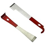 Kasteco 2 Pack Stainless Steel Beekeeping Hive Tool Hive Scraper Tool Bee Frame Lifter and Scraper Equipment for Beekeepers, 2 Types