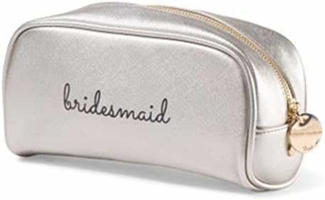 Deux Lux Bridesmaid Pouch Cosmetic Case (Silver)