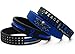 Inkstone Thin Blue Line Silicone Wristband Set with Policeman's Prayer and American Flag - Law Enforcement Jewelry Gifts Accessories for Police Officers Cops
