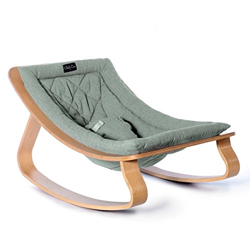 natural wood baby rocker