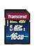 Transcend 16GB SDHC Class 10 UHS-1 Flash Memory Card Up to 60MB/s (TS16GSDU1)