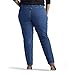 Lee Women's Plus-Size Relaxed Fit Side Elastic Tapered Leg Jean, Pepperstone Stretch, 18W Medium