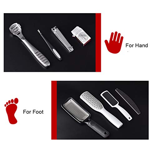 Aviat 8Pcs Portable Professional Manicure Pedicure Set Stainless Steel Nail Bag Kit Antibacterial Removal Beauty Tools Set - Thumbnail 6