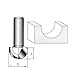 uxcell 1/2 inch x 1-1/2 inch Carpenter Double Flute Round Nose Cove Box Router Bit Cutting Tool