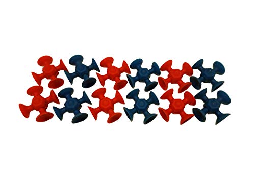 Eden Farmhouse Essentials Suction Cup Darts Chinese Throwing Star (Red and Blue) Extra Darts for Konkerd Game