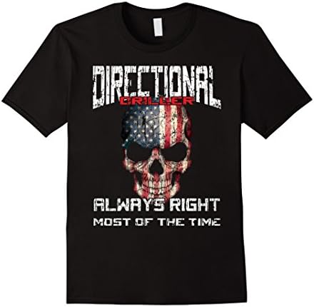 Mens Directional Driller funny shirt 3XL Black