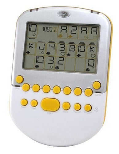 Big Screen Solitaire - White/ Silver with Yellow Accents