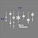 DNVEN Merry Christmas Wall Decals Super Large Snow Flake Curtains Snowflakes Decorative Wall Stickers Door Window Stickers Glass for Kids Rooms Nursery Bedrooms DIY White 71 inches x 42 inches