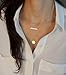 Shoopic Layered Coin Bar Pendant Lariat Disc Drop Y Chain Necklace for Women (bar coin2)