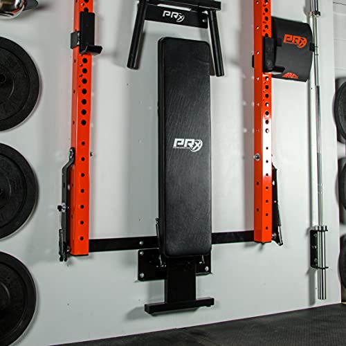 PRx Performance Profile Flat Folding Bench, Wall Mounted Folding Rack