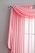 Warm Home Designs Pair of Long Length Rose Pink Sheer Window Curtains. Each Voile Drape is 56 X 96 Inches in Size. Great for Kitchen, Living or Kids Room. 2 Fabric Panels Included. Color: Rose 96