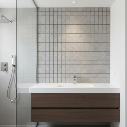 Pastilha 5x5cm de Porcelana Cinza Rajada 8 Placas 33x33 (1m²)