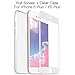 BTGGG iPhone 6 Plus / 6S Plus Screen Protector with TPU Case, 0.2mm Full Screen Anti-Scratch Tempered Glass White + 0.8mm Soft TPU Transparent Case for iPhone 6 Plus / 6S Plus 5.5 inch