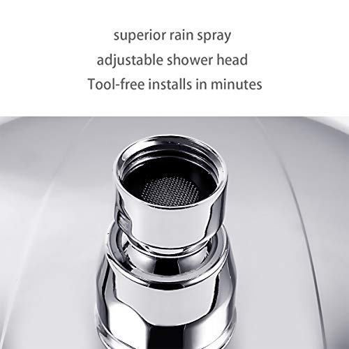 KZKJ Shower Head High Pressure Rain AirInjection Adjustable
