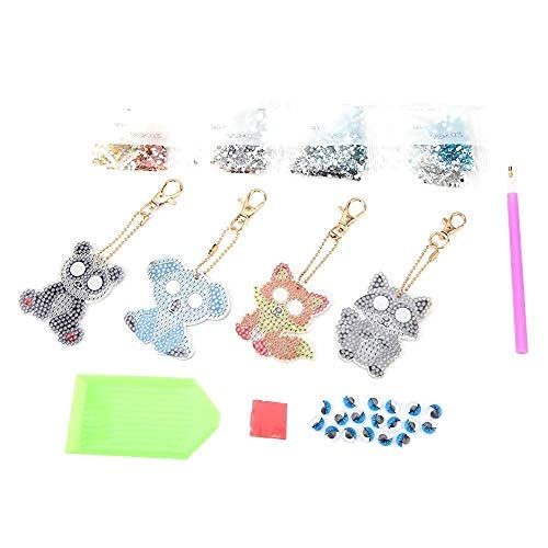 Keychain, Cute Animal Charms DIY Resin Keychains for Women Girls Durable Lightweight Accessories for Bag Purse Handbag Decoration