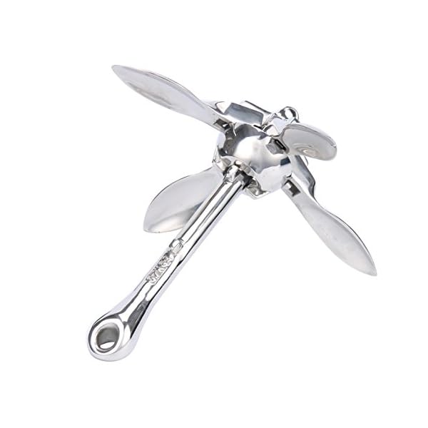 Amarine-made-Folding-Grapnel-Anchor-Steel-Stainless16lbs-07kg-Boat-Marine-Yacht-dinghies