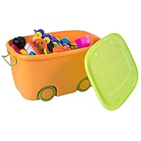 Basicwise QI003221 Stackable Toy Storage Box with Wheels