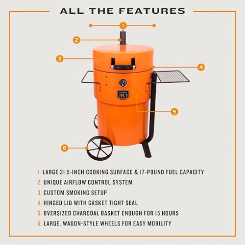 Oklahoma Joe's® Bronco Pro Drum Smoker, Orange 19202100