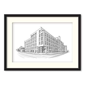 Black Paper Framed Canvas Wall Art for Living Room, Bedroom Black and White Structure Canvas Prints for Home Decoration Ready to Hanging - 23x31 inches