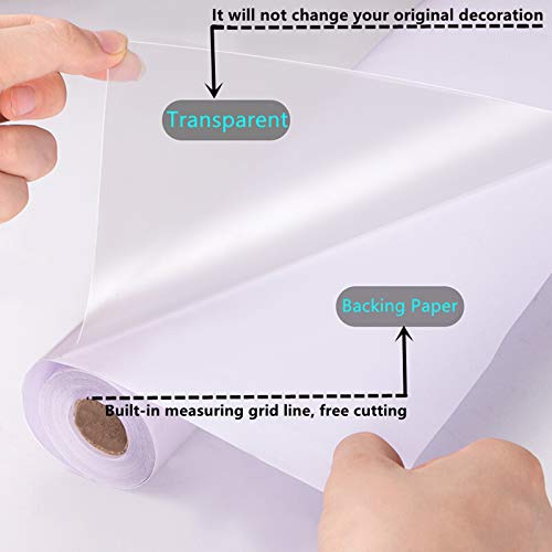 practicalWs 17.71In×196.7In Clear Wallpaper Transparent Kitchen