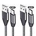 USB C Cable 6.6FT 2 Pack, USB A 2.0 to Type C Charger Cord Nylon Braided USB-C Charging Cables fit Samsung Galaxy S9 S8 Plus S9+ S8+ Note 9 8 LG V30 V20 G6 G5 Google Pixel 2 XL Moto Z2 Nintendo Switch