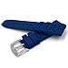 24mm Drak Blue Waterproof Silicone Rubber Watch Wristwatch Strap Band for Fossil Watch Replacement