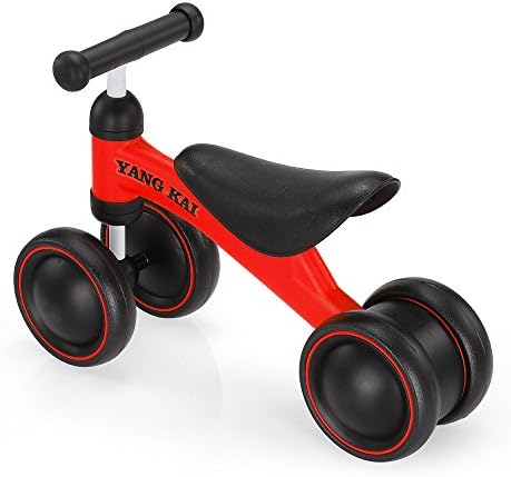 Buzfi Baby Balance Bike Bicycle, Children Walker, Toddler Trike,1-3 Years Baby Toys Toddler Tricycles (Red)