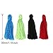 Linsoir Beads 50pcs Multi-Colors 30mm Mini Cotton Tassel Cord DIY Jewelry Decoration