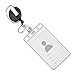 lotusflowert ID Badge Holder Duty Carabiner Badge and Key Reel with One Card ID Badge Holder (Sold Individually, Black)
