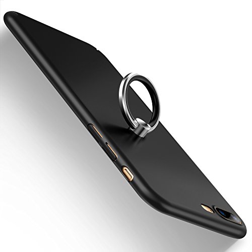 Iphone 7 plus case, humixx ring and kickstand 2-in-1 co…