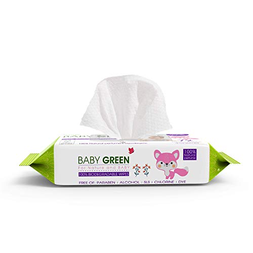 Biodegradable Baby Wipes, 99% Water Based Wipes, Unscented & Hypoallergenic For Sensitive Skin