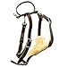 Brown 2 Snap Agitation Harness with Handle w/Stainless Steel Hardware