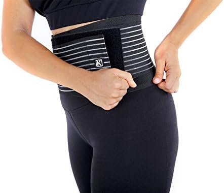 Waist Belt Abs & Lower Back Support | Small & Flexible, With Two Adjustable Straps, Great for Sports, Gym, Working Out | Easy Wear Under Clothes, Made from Polyester, Rubber, Nylon by Kragoo
