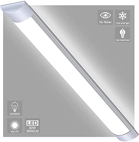 LED Feuchtraumleuchte 90cm, 30W 3600LM LED Röhre, 6500K Kaltweiß LED Deckenlampe Garage, LED leuchtstoffröhre…
