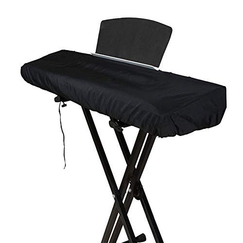 Piano Keyboard Cover, Dust Cover Waterproof Dust Proof Keyboard Bags Cases Covers for 88 Keys Electronic Keyboard, Digital Piano with Built-In Bag Elastic Cord Locking Clasp GQZ001 (88keys, black)